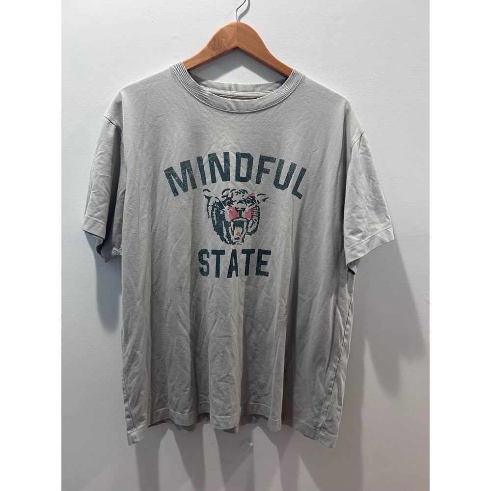 Original Use T-Shirt Mens XL Gray Mindful State Tiger Graphic Short Sleeve Tee